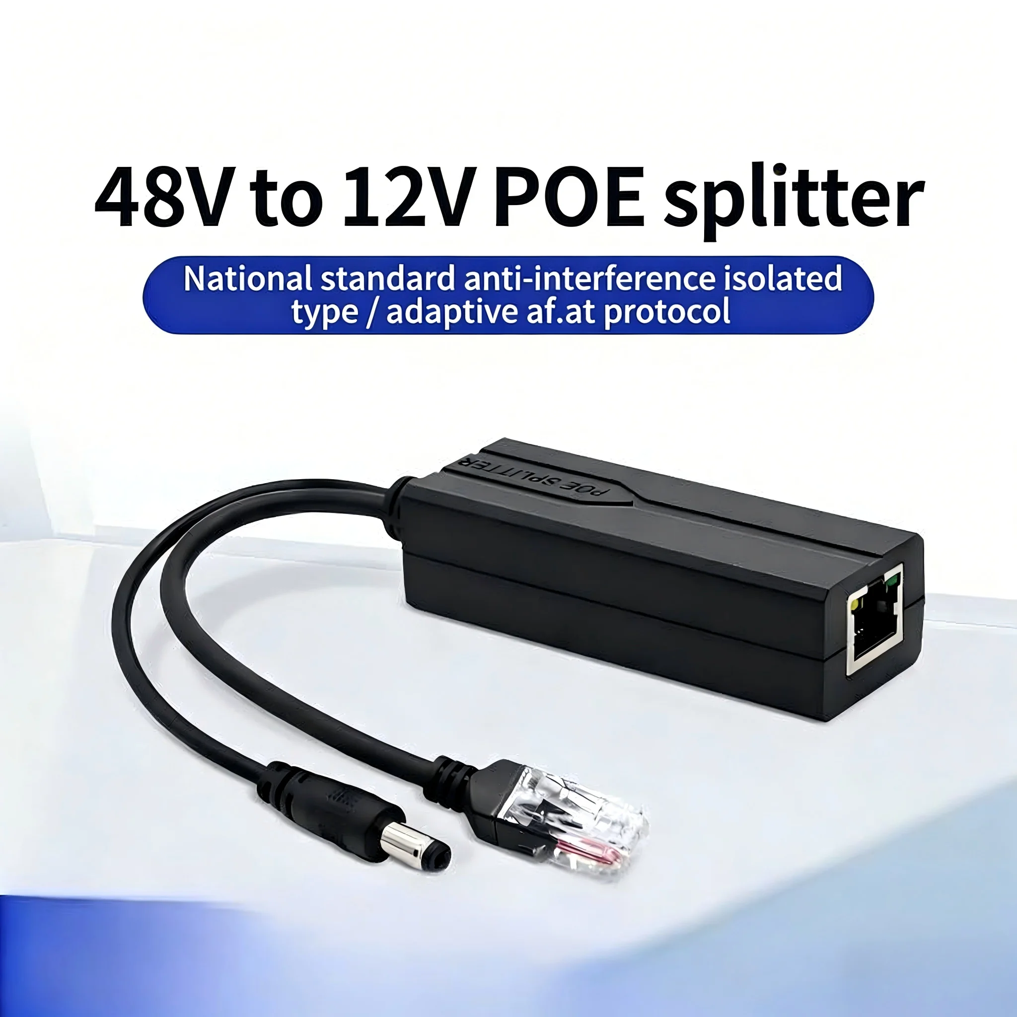 POE Splitter 48V to 12V/5V - IEEE 802.3af Adapter for CCTV IP Camera & WiFi Hotspot Router via LAN - Plug & PlayKigawanya POE 48V hadi 12V/5V - Kwa Kamera za CCTV na Router za Hotspot / WiFi - Tumia Cable Moja ya LAN - Image 3