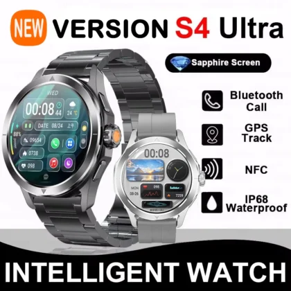 S4 Ultra Smartwatch AMOLED - NFC, GPS, Waterproof, Call
