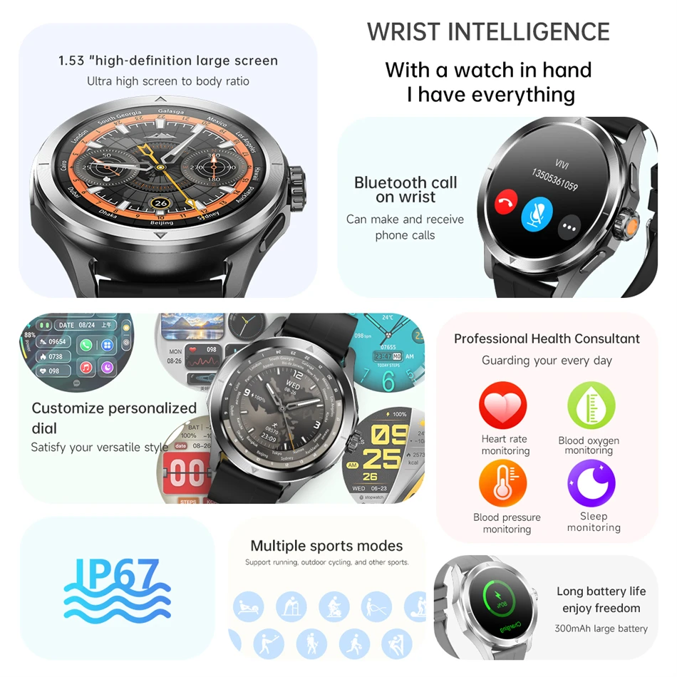 S4 Ultra Smartwatch AMOLED - NFC, GPS, Waterproof, Call - Image 23