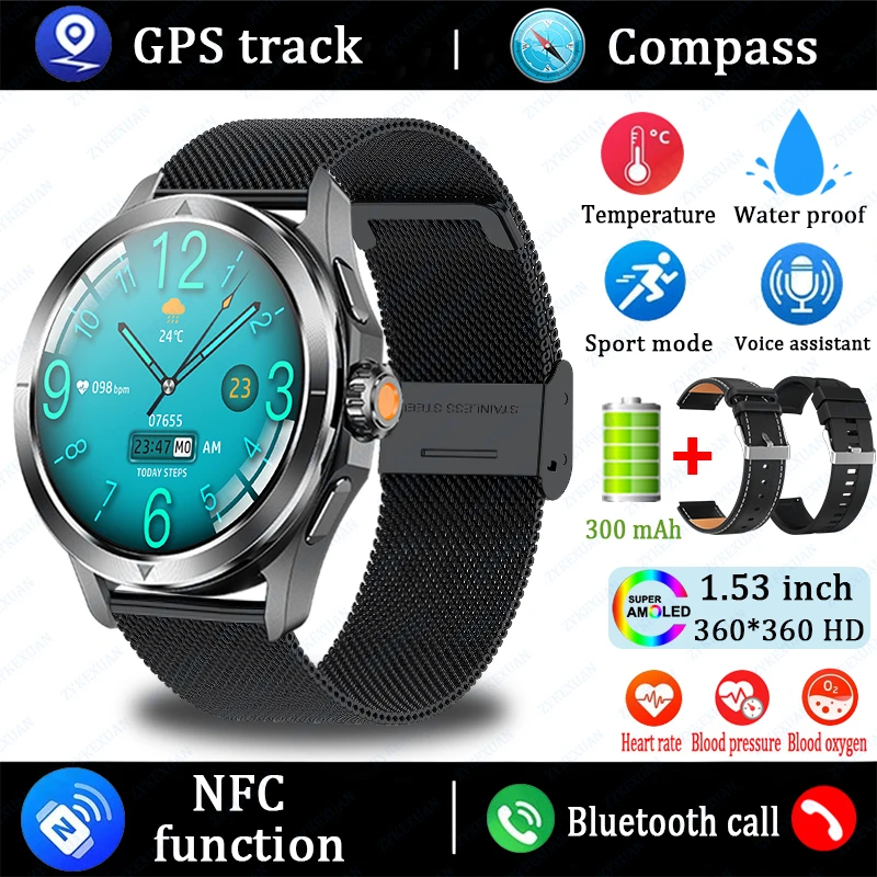 S4 Ultra Smartwatch AMOLED - NFC, GPS, Waterproof, Call - Image 11